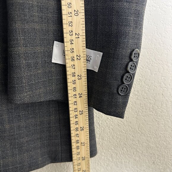 Joseph & Feiss Mens 2-Button Gray Wool Blazer Suit Jacket 48L Chile Sportcoat - Picture 13 of 16